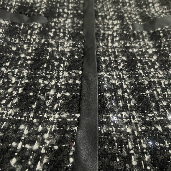 Michael Kors Metallic Tweed and Faux Leather Jacket/Coat - Picture 5 of 9